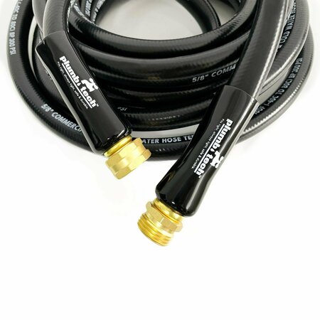 Plumb Tech 5/8-in. x 25' Black Nitrile Rubber Multi-Purpose Hot/Cold Water Hose, Home & Garden, 300 PSI CGE16025